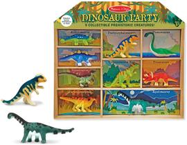 Melissa &amp Doug Dinosaur Party Play Set - 9 Dinossauros Em Miniatura Colecionáveis em um Caso