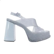 Melissa Dance Heel Vidro Glitter Azul