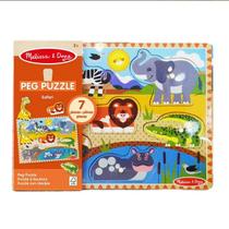 Melissa & Doug - 7 Peças Madeira - Quebra-cabeça Safari