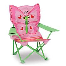 Melissa & Doug Bella Butterfly Child's Outdoor Chair (Embalagem Sem Frustração)