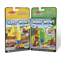 Melissa & Doug On the Go Water Wow! - 2 Almofadas de Atividades Reutilizáveis com Tema de Veículos e Animais