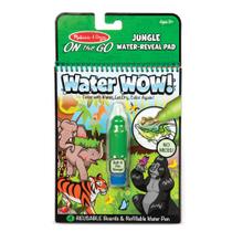 Melissa & Doug On The Go Water Wow! Almofada de atividade de coloração reutilizável de revelação de água Selva