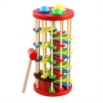 Melissa Doug Pound Roll Tower Toy com Martelo 3 Bolas Marca Presentes Educacionais