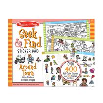 Melissa & Doug Seek e Find Sticker Pad Around Town (mais de 400 adesivos, 14 cenas para colorir)