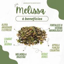 Melissa Officinalis 100g ErvaCidreira Natural a Granel Ideal para Chá Relaxante Melissa Officinalis 100g ErvaCidreira Natural a Granel Ideal para Chá Relaxante