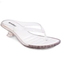 Melissa Thong Kitten Heel Sandália Feminina Saltinho Original Chinelo Cor:LaranjaTamanho:35