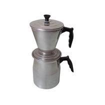 Meliteira Cafeteira Caneco E Suporte Filtro Alumínio Polido Meliteira Cafeteira Caneco E Suporte Filtro Alumínio Polido