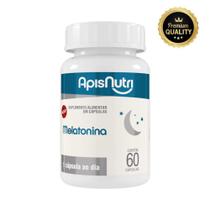 Mellatonina Premium 0,21mg 60 Caps - Matéria Prima Importada - Apisnutri