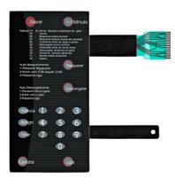Membrana teclado Para Microondas Brastemp Bmp 31 Com Dourar Preta 9.7X19.4 cm Membrana teclado Para Microondas Brastemp Bmp 31 Com Dourar Preta 9.7X19.4 cm