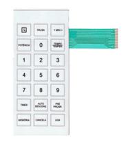 Membrana teclado Para Microondas Brastemp Bmp 40 Aab Branca