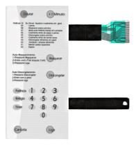 Membrana teclado Para Microondas Brastemp Bmp 42 Com Dourar Branca