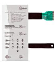 Membrana teclado Para Microondas Brastemp Bmp 42 Sem Dourar Branca 9.7X21 cm Membrana teclado Para Microondas Brastemp Bmp 42 Sem Dourar Branca 9.7X21 cm