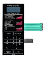Membrana teclado Para Microondas Philco Pmw 50 Preta 18 5x8 Cm