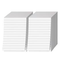 Memo Pads S Impressão superfina branca com linhas pretas 4x6 50 folhas x10 Memo Pads S Impressão superfina branca com linhas pretas 4x6 50 folhas x10