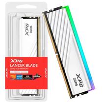 Memoria 16gb ddr5 6000mts cl48 xpg lancer blade rgb branco xmp 3.0/amd expo, ax5u6000c4816g-slabrwh