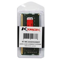 Memória 32GB DDR4 3200MHz Notebook Ktrok Memória 32GB DDR4 3200MHz Notebook Ktrok