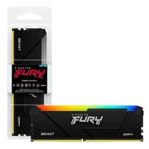 Memoria 8gb Ddr4 3200 Cl16 1.35V Desktop Fury RGB KF432C16BB2A/8 Kingston