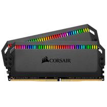 Memória Corsair Dominator, RGB, 16GB (2x8GB), 3200MHz, DDR4, CL16, Preto - CMT16GX4M2C3200C16