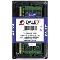 Memória Dale7 Ddr2 2Gb 800 Mhz Notebook 1.8V