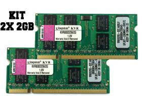 Memória DDR2 4GB Kit 2x2GB 800Mhz P/ Notebook Kingston Oem