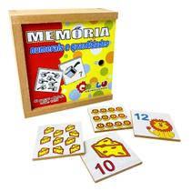 Memória Educativa Numerais e Quantidades Jogo Pedagógico Matemática Madeira Carlu 3 anos