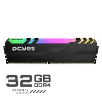 Memoria Gamer Pcyes Udimm 32Gb Ddr4 3200Mhz Black Com Rgb