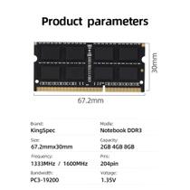 Memória Kingspec Note DDR3 8GB 1600MHz So-Dimm - KS1600D3N13508G