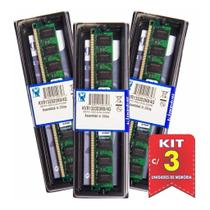 Memória Kingston Ddr3 4gb 1333 Mhz Desktop Kit C/ 03 Unid