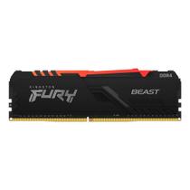 Memória Kingston Fury Beast, RGB, 16GB, 3200MHz, DDR4, CL16, Preto - KF432C16BB1A/16