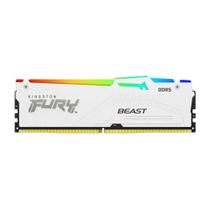 Memória Kingston Fury Beast, RGB, 16GB, 5200MHz, DDR5, CL36, Branco - KF552C36BWEA-16