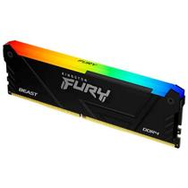 Memoria kingston fury beast rgb 16gb ddr4 3200mhz 1.35v black desktop - kf432c16bb2a/16
