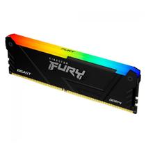 Memória Kingston Fury Beast RGB, 32GB, 3200MHz, DDR4, CL16, Preto - KF432C16BB2A/32