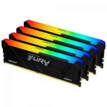 Memória Kingston Fury Beast RGB, 64GB (4x16GB), 3200MHz, DDR4, CL16, Preto - KF432C16BB2AK4/64