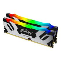 Memória Kingston Fury Renegade RGB, 48GB (2x24GB), 6400MHz, DDR5, CL32, XMP, Prata - KF564C32RSAK2-48