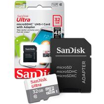 Memória MicroSD SanDisk SDSQUNR 32Gb Ultra Cartão de Memória com Adaptador