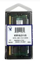Memória Notebook 8GB DDR3 1600MHz Sodimm Kingston KVR16LS11/8 Low Memória Notebook 8GB DDR3 1600MHz Sodimm Kingston KVR16LS11/8 Low