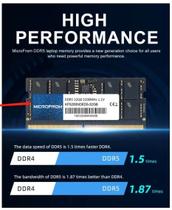 Memória Notebook, DDR5, 16GB, 32GB, 4800MHz, 5200MHz, 260Pin, 1.1V