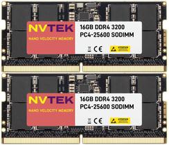 Memória NVTEK 32 GB (2x16 GB) DDR4 3200 MHz SODIMM de 260 pinos Memória NVTEK 32 GB (2x16 GB) DDR4 3200 MHz SODIMM de 260 pinos