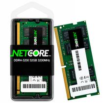 Memória para Notebook 32GB Netcore, DDR4, 3200MHz - NET432768SO32LV Memória para Notebook 32GB Netcore, DDR4, 3200MHz - NET432768SO32LV
