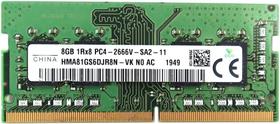 Memória Para Notebook 8GB Sk Hynix DDR4 2666Mhz 1Rx8 PC4 21300 PC42666V HMA81GS6DJR8N VK