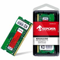 Memória para Notebook KeepData 8GB DDR4, 3200MHz, PC4-25600, SODIMM, CL22, 260-Pin, 1.2V - KD32S22/8G Memória para Notebook KeepData 8GB DDR4, 3200MHz, PC4-25600, SODIMM, CL22, 260-Pin, 1.2V - KD32S22/8G