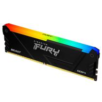 Memória RAM 16GB Kingston Fury Beast DDR4 3200MHz RGB - Preto (KF432C16BB12A/16)