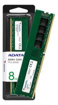 Memória RAM Adata Premier 8GB 1x8GB DDR4 3200MHz uDIMM CL22 Verde AD4U32008G22 SGN Memória RAM Adata Premier 8GB 1x8GB DDR4 3200MHz uDIMM CL22 Verde AD4U32008G22 SGN