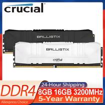 Memória RAM Crucial Ballistix Platinum Para Desktop, 16GB/32GB DDR4 3200MHz, Suporte XMP 20 Para