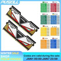 Memória RAM DDR4/DDR3 (8GB, 16GB, 32GB) - 1600MHz a 3200MHz - Com Cooler PUSKILL
