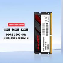 Memória RAM DDR4/DDR3 SODIMM JUHOR para Laptop - 8GB/16GB (2666MHz/3200MHz)