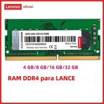 Memória RAM DDR4 Lenovo para Laptop - 4GB, 8GB, 16GB, 32GB (2400MHz, 2666MHz, 3200MHz) - SO-DIMM para Legion e IdeaPad