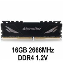 Memória RAM Gamer Desktop Atermiter 16GB 2666MHz DDR4, 1,2V, PC4-21300-CL19, Game Memory PPX, Preto Memória RAM Gamer Desktop Atermiter 16GB 2666MHz DDR4, 1,2V, PC4-21300-CL19, Game Memory PPX, Preto