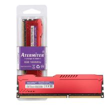 Memória RAM Gamer Desktop Atermiter 8GB 1600MHz DDR3, PC3-12800-CL11, DIMM, 1.5V, com Dissipador Vermelho Memória RAM Gamer Desktop Atermiter 8GB 1600MHz DDR3, PC3-12800-CL11, DIMM, 1.5V, com Dissipador Vermelho