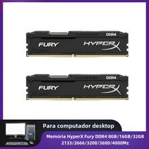 Memória RAM HyperX Fury DDR4 - 8GB, 16GB ou 32GB (2133MHz a 3600MHz)